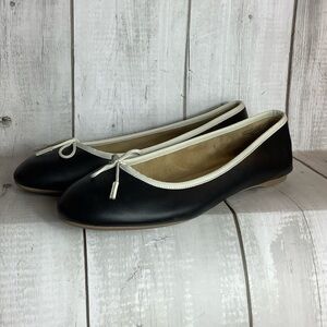 Talbots Elegant Black and White Women's Ballet Flats